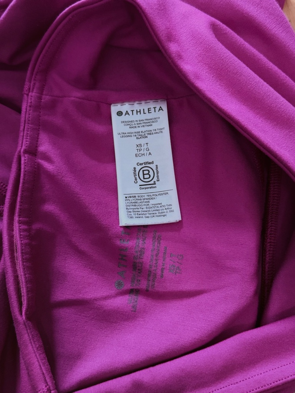 Athleta Elation Ultra High Rise Tight - Magenta, XS, tall - Picture 2 of 8